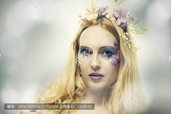 美麗女人的時尚人像。仙女