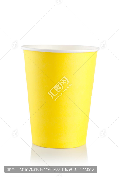 黃色的一次性杯子