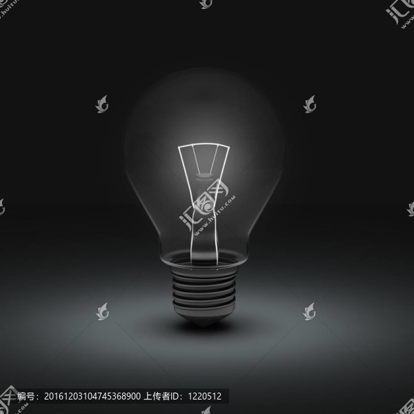 燈泡的三維渲染