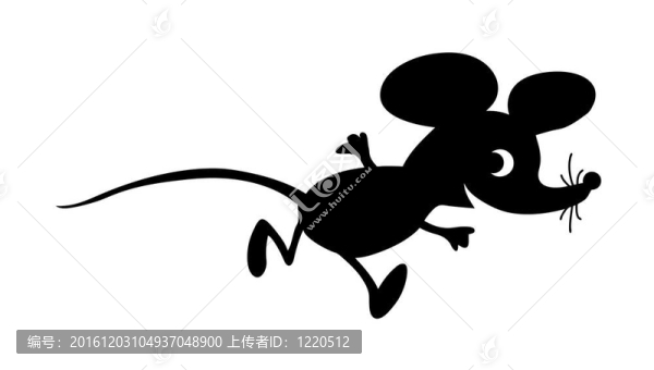 白色背景剪影鼠標(biāo)
