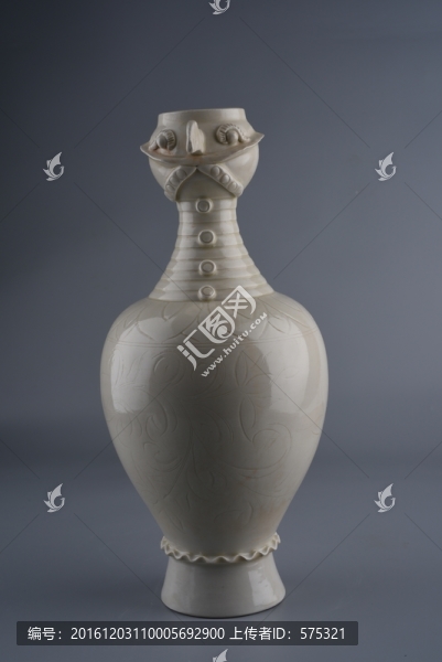 定窯白釉壺,宋