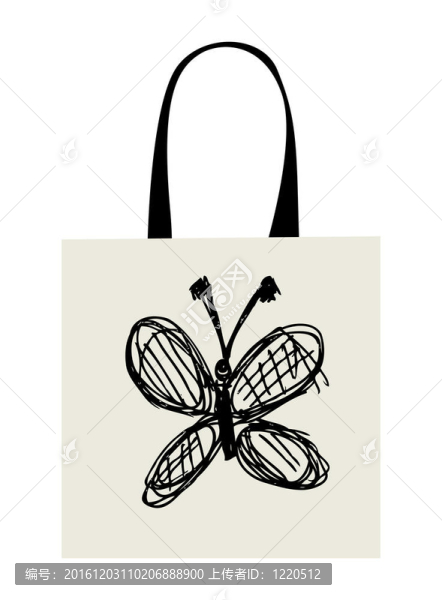 購(gòu)物袋設(shè)計(jì)；滑稽蝴蝶小品