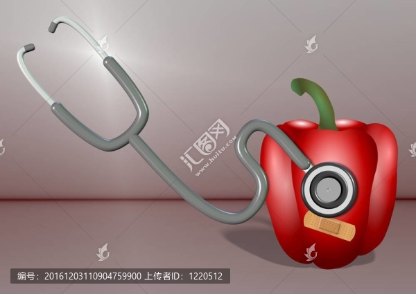 聽(tīng)診器和蔬菜