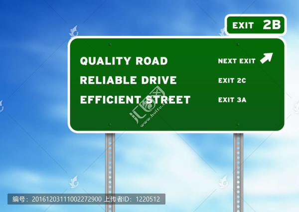 質(zhì)量；可靠；高效公路標(biāo)志