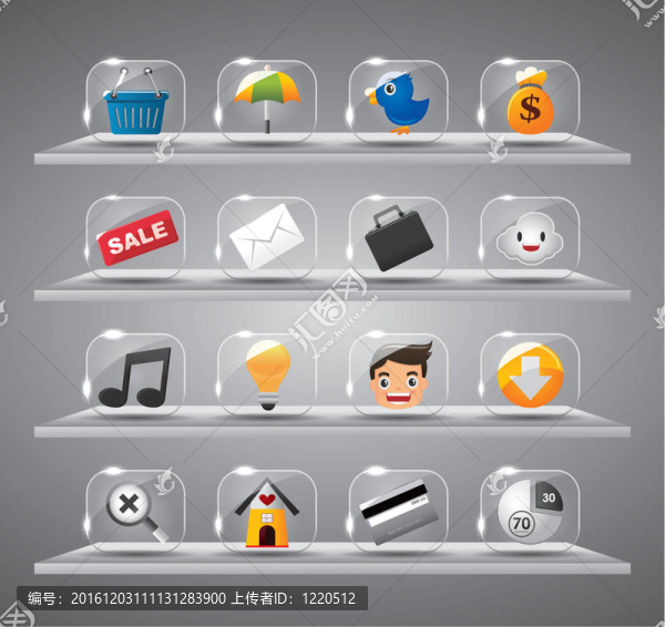 網(wǎng)站互聯(lián)網(wǎng)圖標；透明Glass,Button