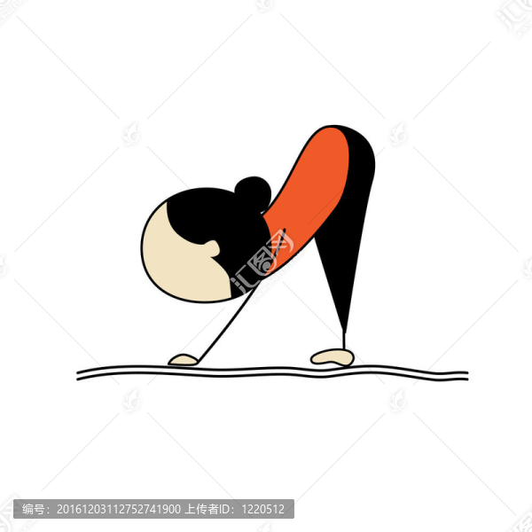 女人練瑜伽