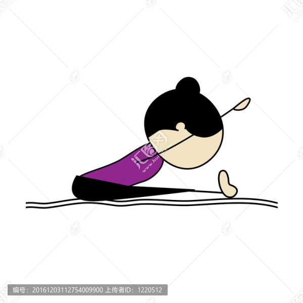 女人練瑜伽