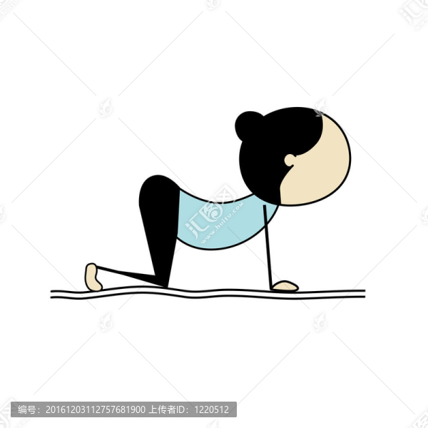 女人練瑜伽