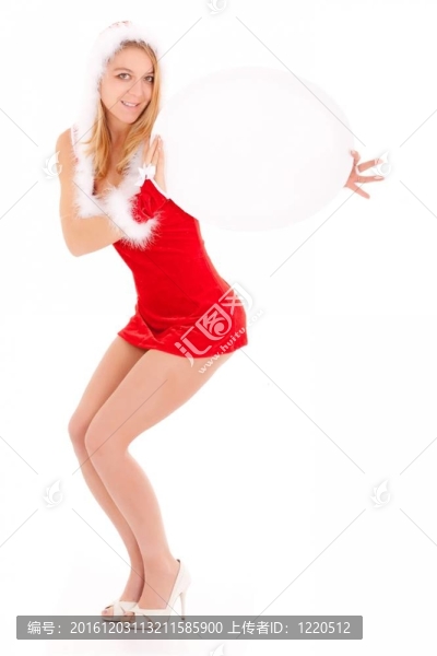 圣誕節(jié)的女人展示廣告
