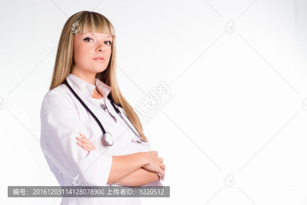 可愛(ài)的護(hù)士的肖像