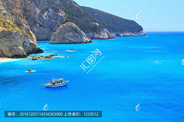 波爾圖katsiki海灘；希臘