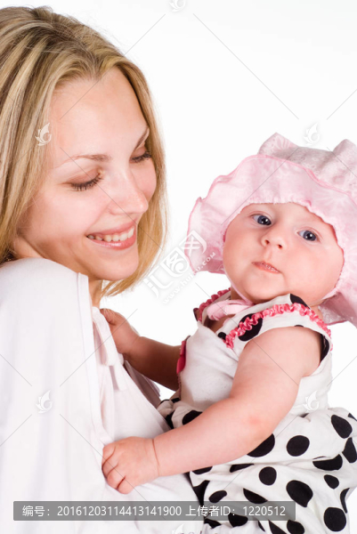 漂亮媽媽和嬰兒