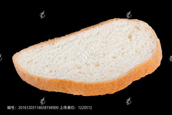黑面包片。