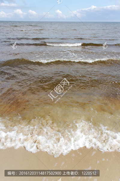 海岸波浪。