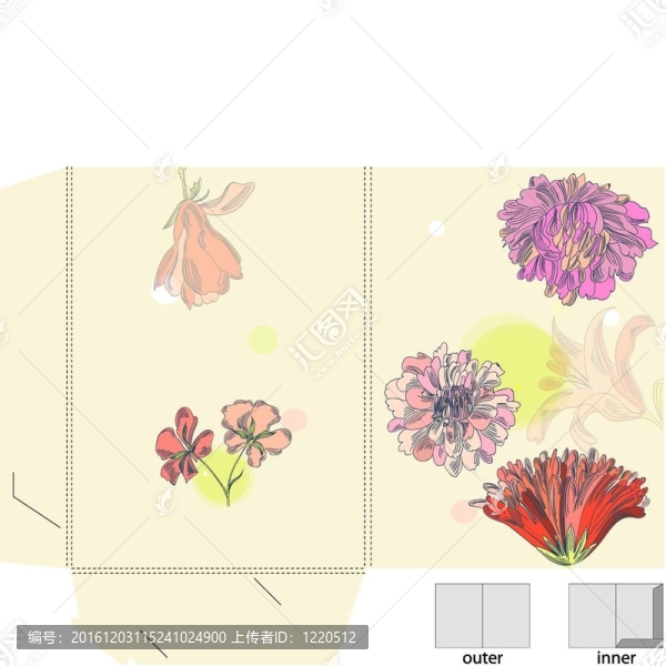 花卉袋模板
