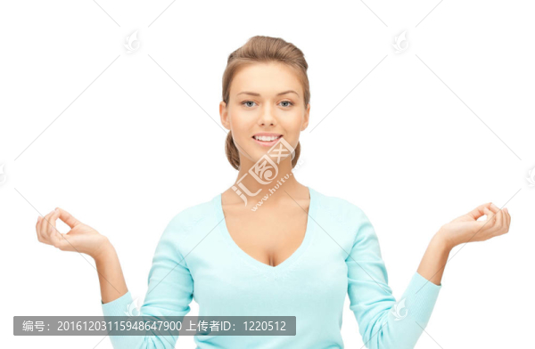女人在冥想