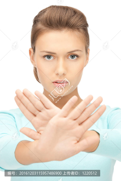 女性停止姿勢