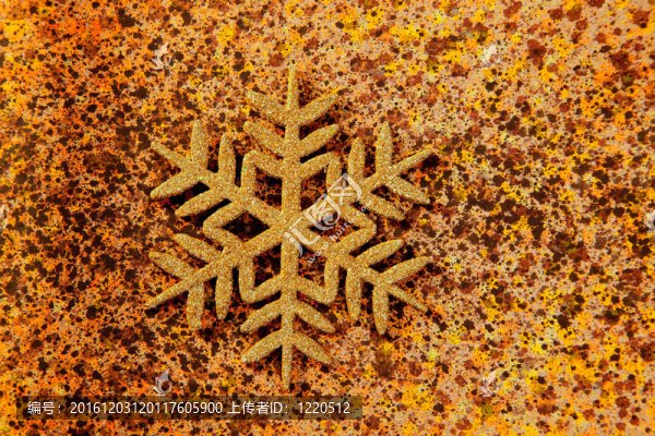 圣誕雪花金色符號(hào)
