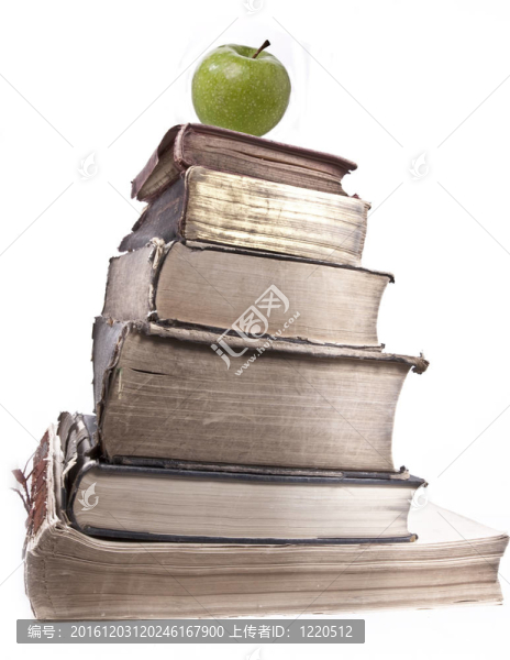 舊書和白色背景。