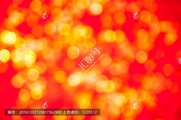 摘要：離焦模糊的紅色圣誕燈