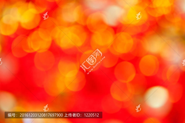 摘要：離焦模糊的紅色圣誕燈