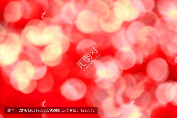 摘要：離焦模糊的紅色圣誕燈