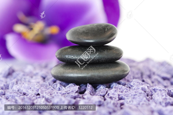 紫色花石