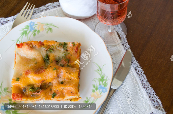 意大利面切片特寫