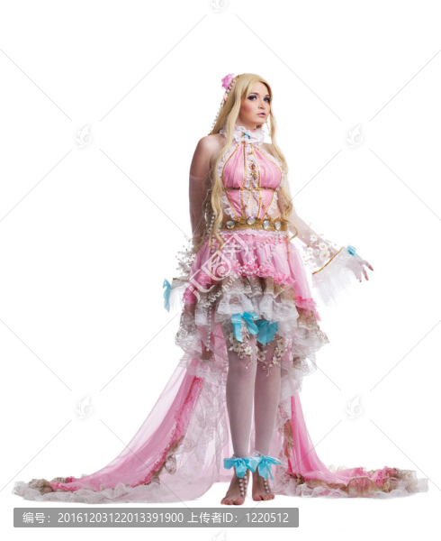 童話娃娃Cosplay服裝的年輕女孩