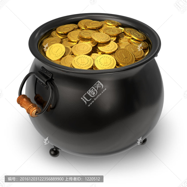 裝滿金幣的黑壺