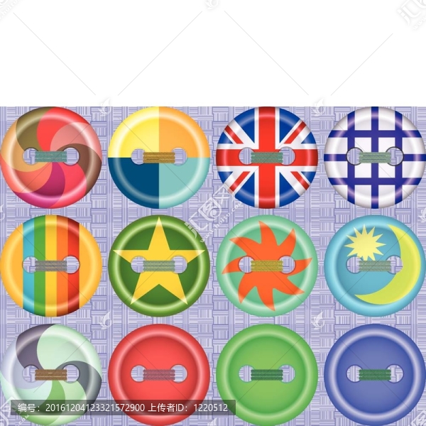緊固件鈕扣的集合
