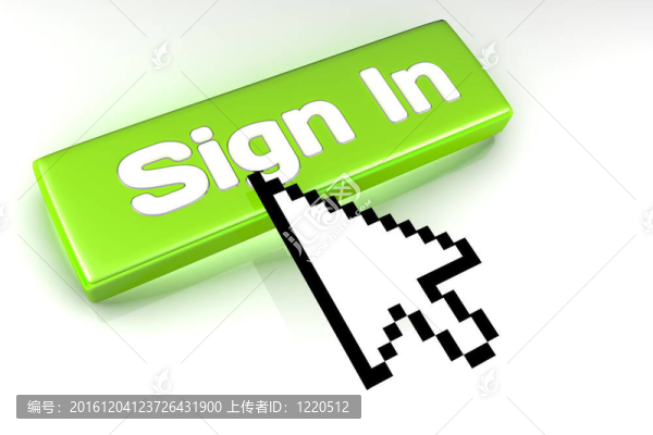 渲染圖形顯示3D登錄按鈕與鼠標(biāo)光標(biāo)過。