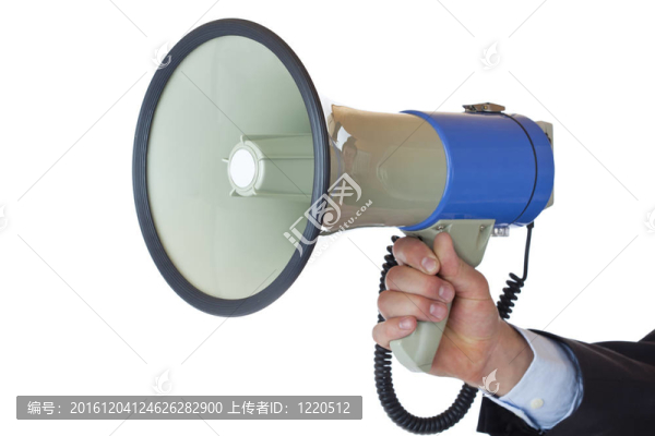 一手拿著擴(kuò)音器的觀點(diǎn)