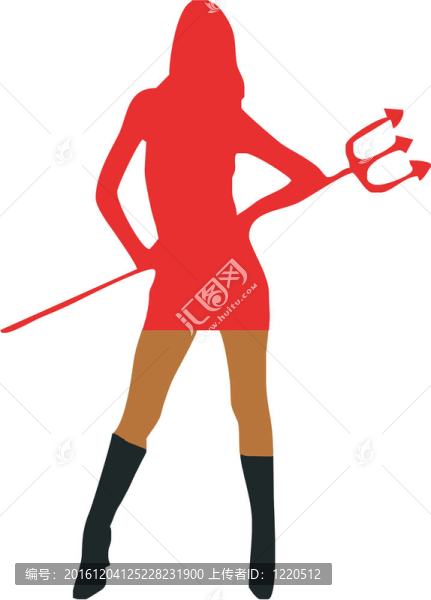 性感的女惡魔三叉戟