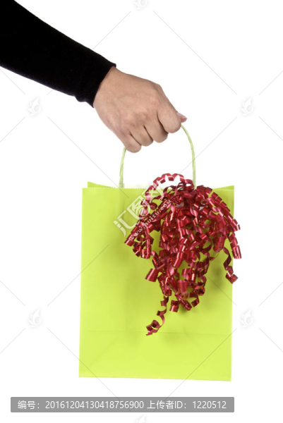綠色的禮品袋
