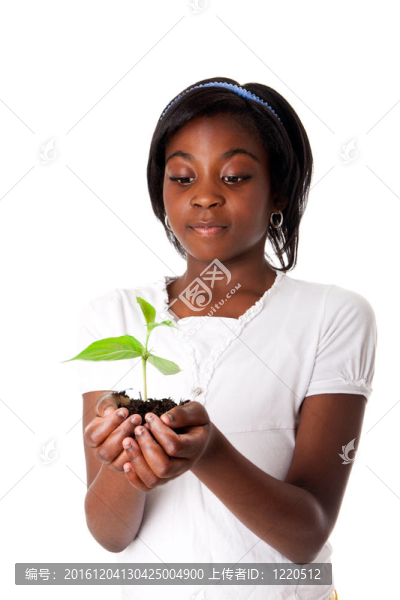 女孩與工廠在手