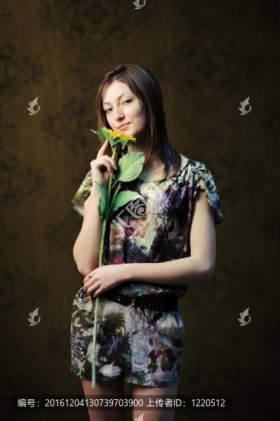 女人與花