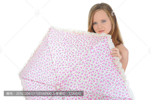一個(gè)帶傘的女人的形象