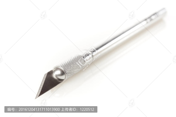 一個閃亮的銀色切割器具