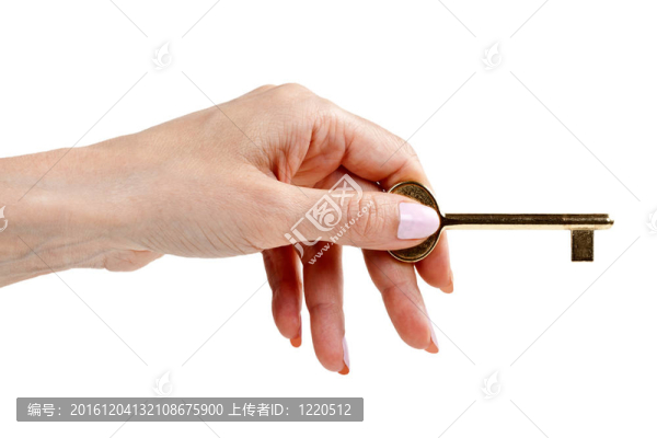女人的手用鑰匙