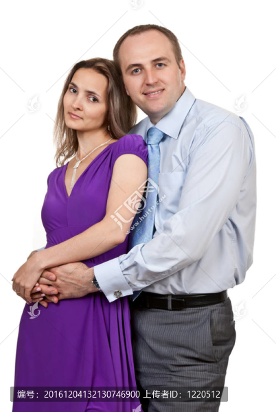 商人擁抱女人