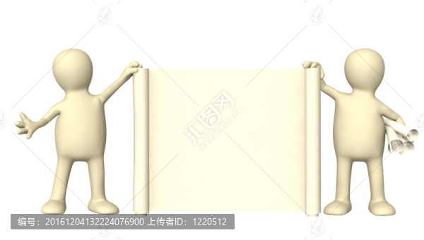 具有信息滾動(dòng)的3D木偶