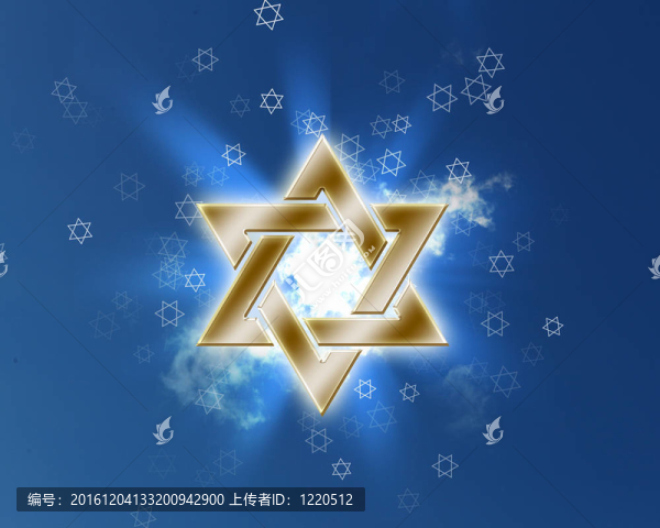 戴維之星在藍天