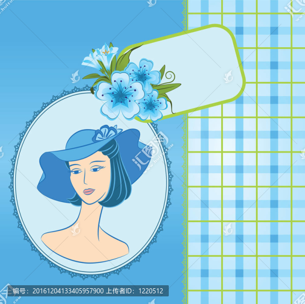 背景與鮮花和女孩