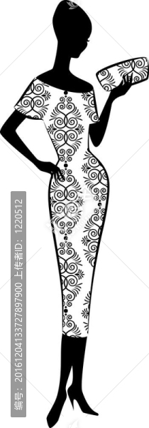 女孩的復(fù)古剪影