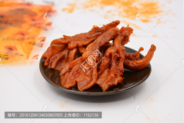 鴨制品去骨鴨掌拍照高清圖片