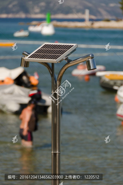 太陽能；熱水淋浴在海邊6