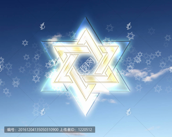 戴維之星在藍天