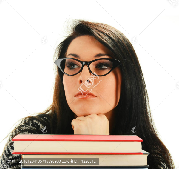 年輕婦女與書籍