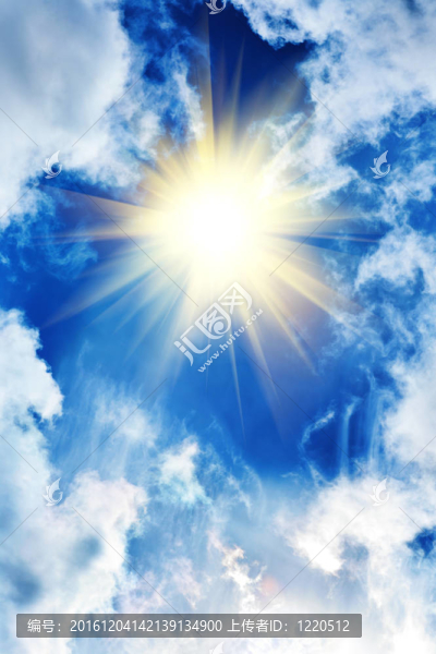 美麗的天空與太陽和云彩